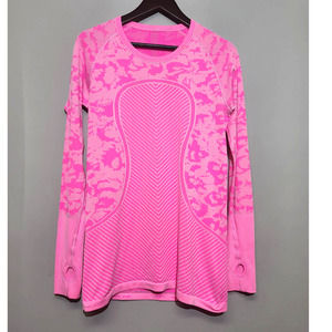 Lululemon Long Sleeve Floral Hot Pink Swifty Tech